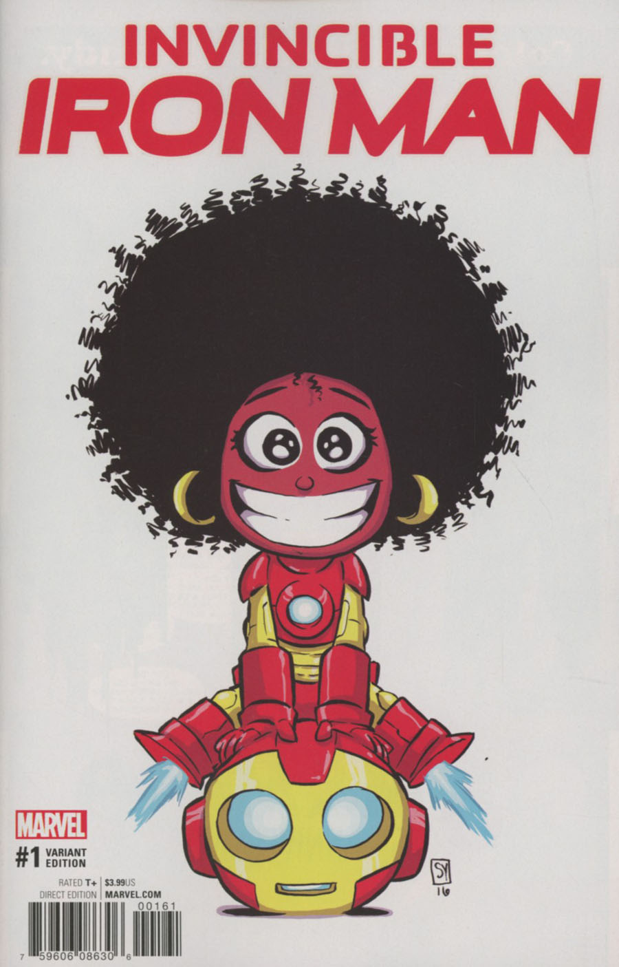 Invincible Iron Man Vol 3 #1 Cover E Variant Skottie Young Baby Cover (Marvel Now Tie-In)