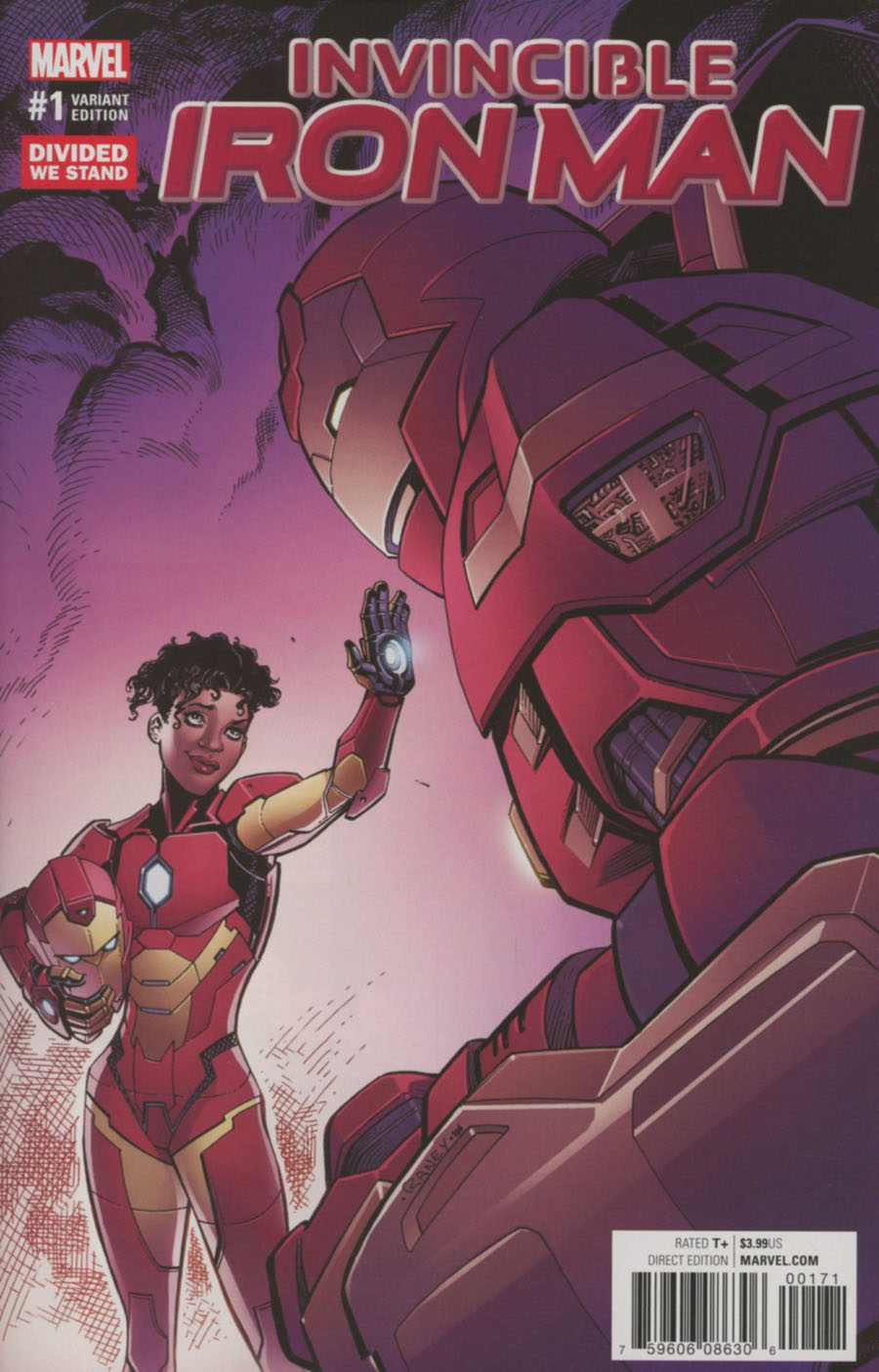 Invincible Iron Man Vol 3 #1 Cover F Variant Divided We Stand Cover (Marvel Now Tie-In)