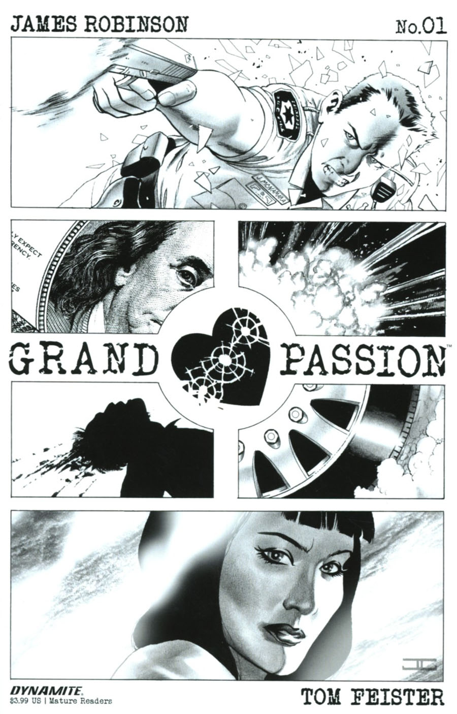 Grand Passion #1 Cover B Incentive John Cassaday Black & White Cover