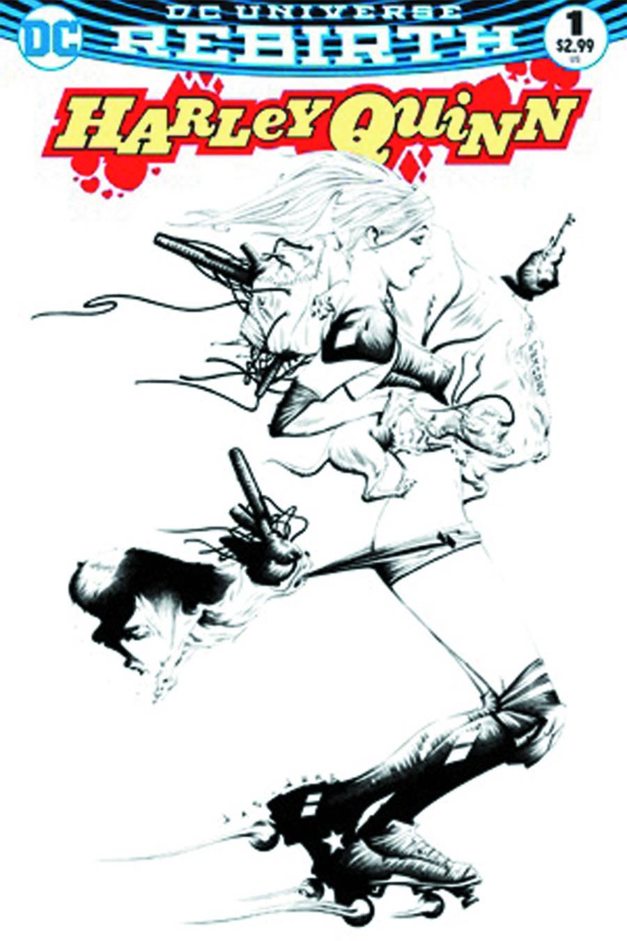 Harley Quinn Vol 3 #1 Cover L DF Exclusive Jae Lee Black & White Variant Cover Signed By Jae Lee