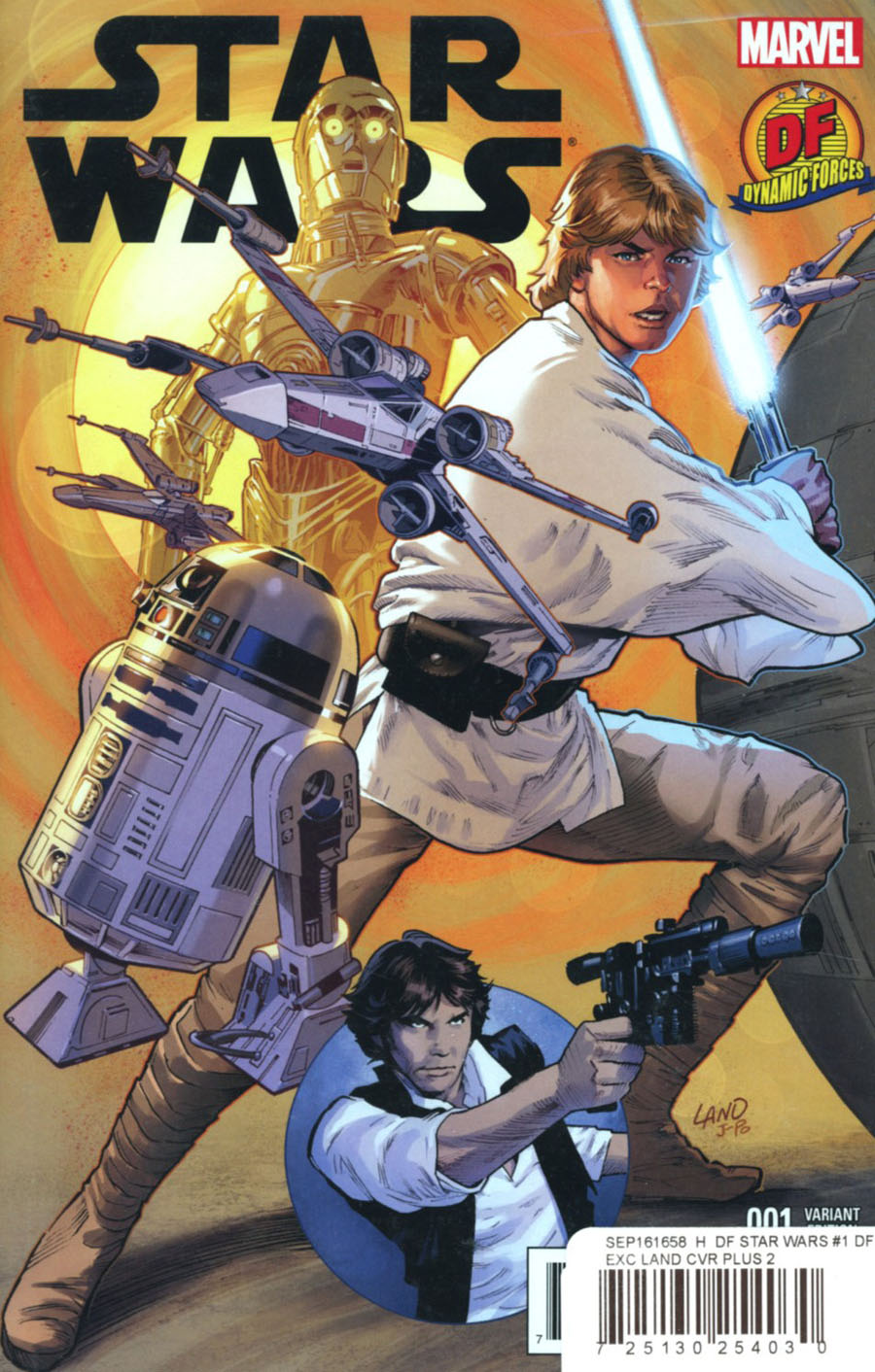 Star Wars Vol 4 #1 Cover Z-Z-Z-G DF Exclusive Greg Land Variant Cover Plus 2