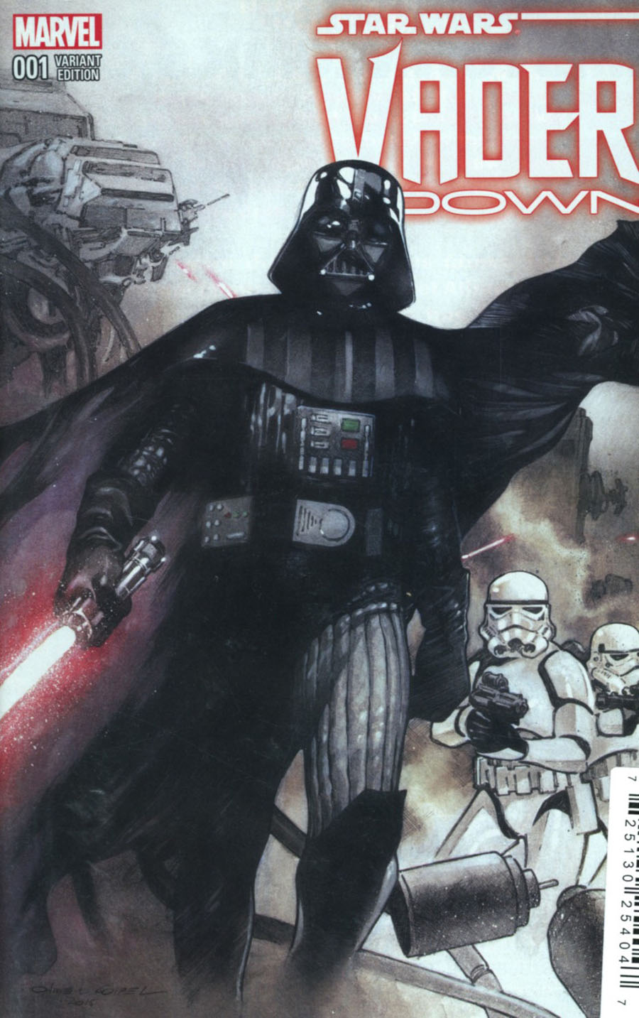 Star Wars Vader Down #1 Cover O DF Exclusive Olivier Coipel Variant Cover Plus 2 (Vader Down Part 1)