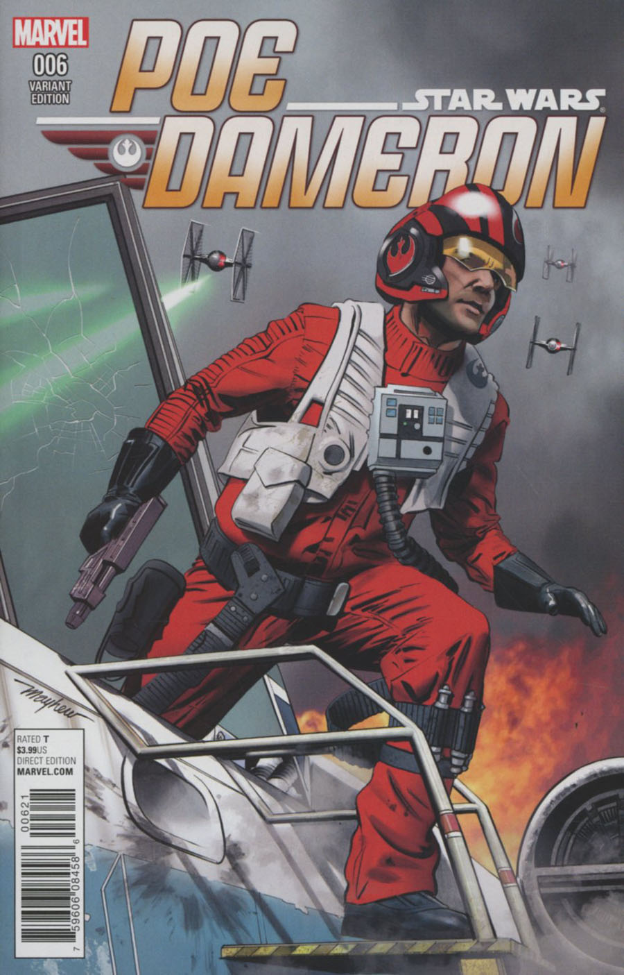 Star Wars Poe Dameron #6 Cover B Incentive Mike Mayhew Variant Cover