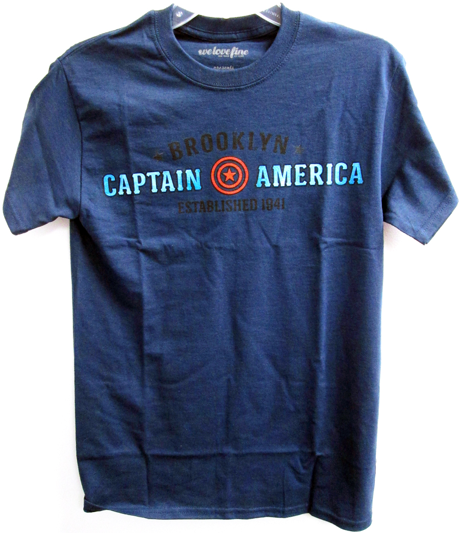 Captain America 75th Anniversary Cap The Man Navy Mens T-Shirt Large