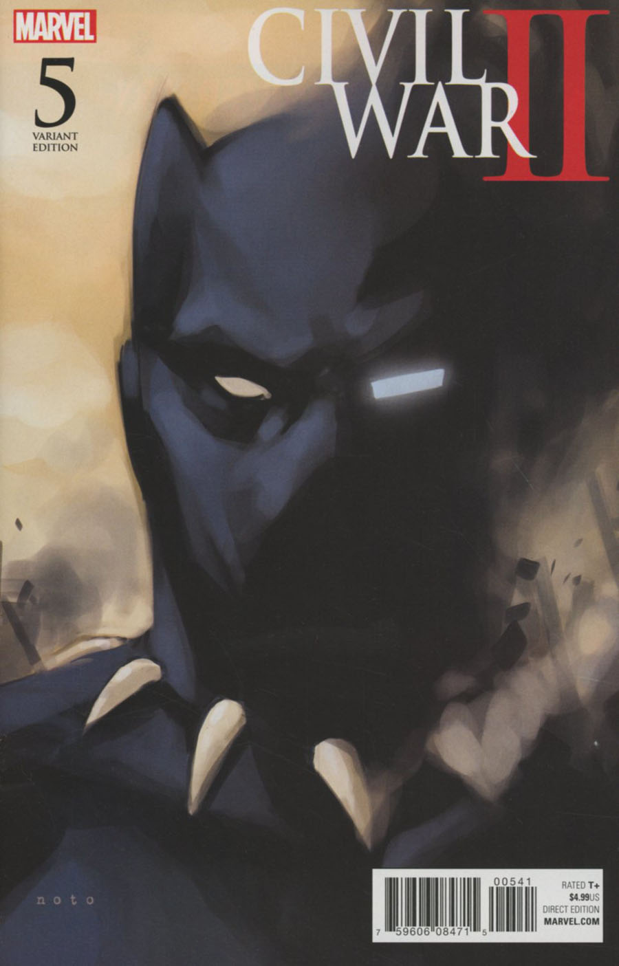 Civil War II #5 Cover D Incentive Phil Noto Black Panther Variant Cover