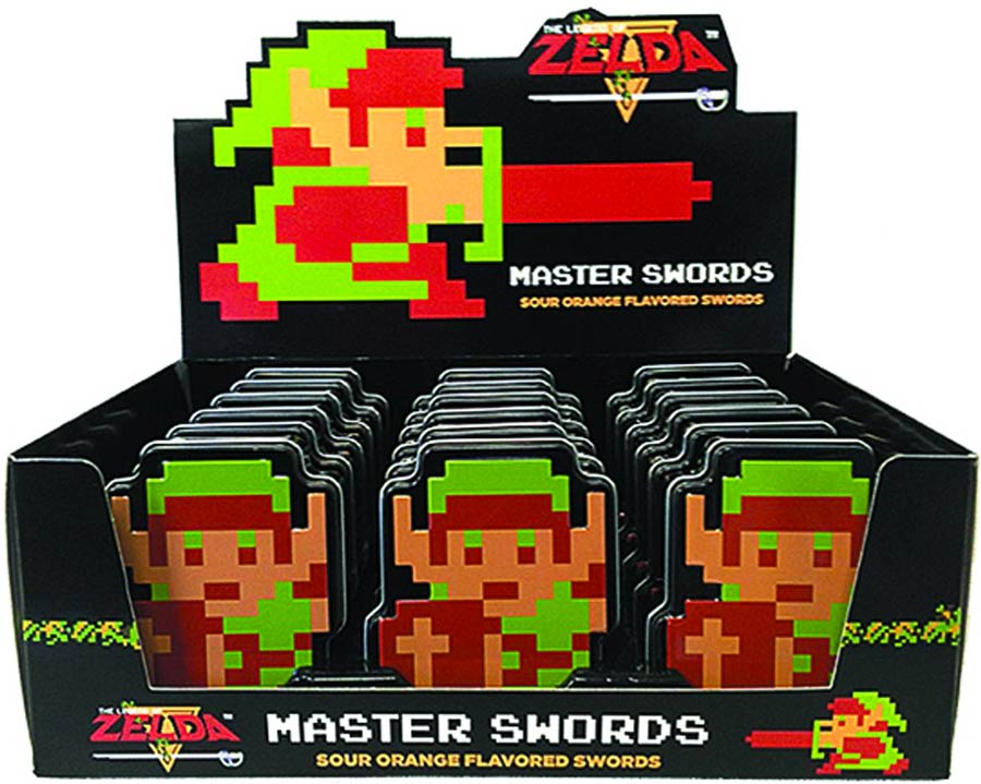 Legend Of Zelda Link Swords Sours Candy Tin 18-Piece Display