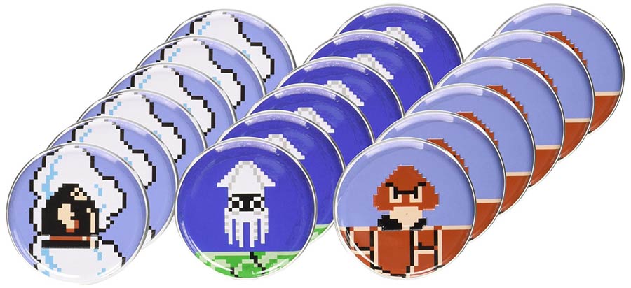 Super Mario Bros Know Your Enemies Candy Tin 18-Piece Display