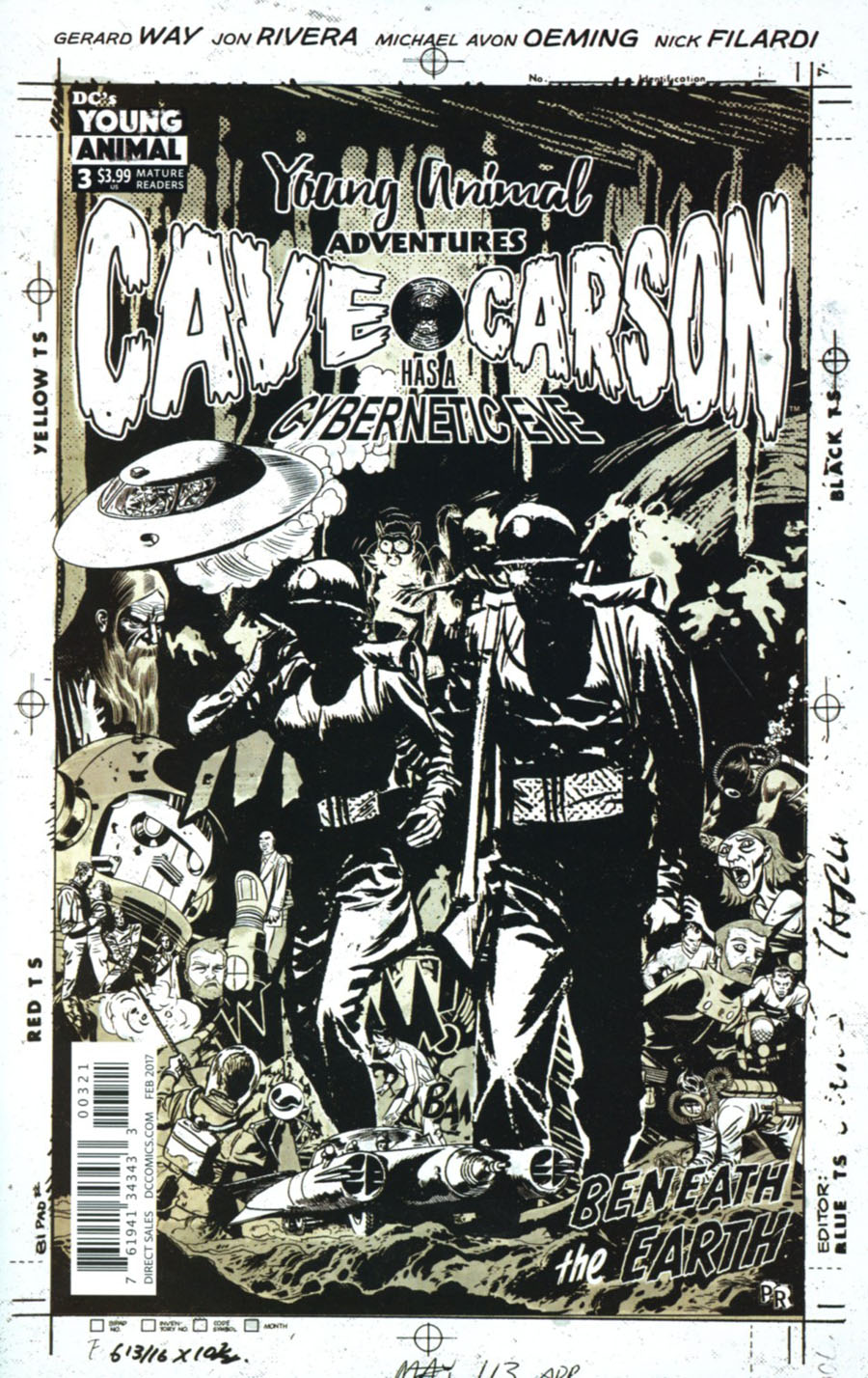 Cave Carson Has A Cybernetic Eye #3 Cover B Variant Paul Rentler Cover