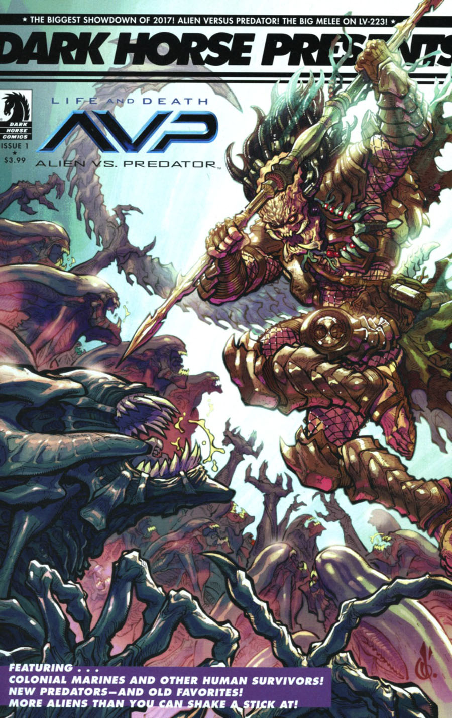 Aliens vs Predator Life And Death #1 Cover C Variant Carlos DAnda Dark Horse 30th Anniversary Cover