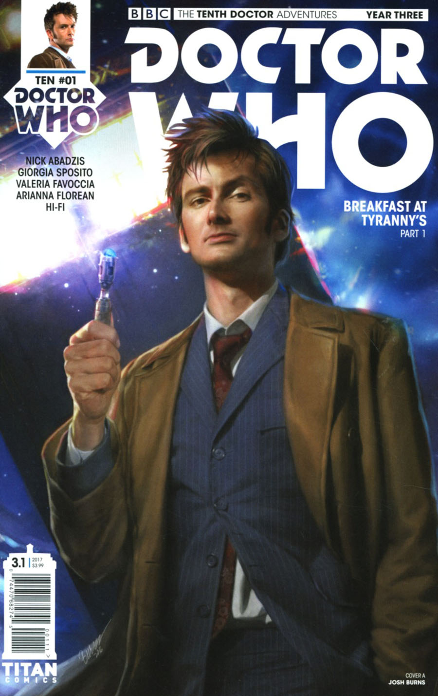 Doctor Who 10th Doctor Year Three #1 Cover A Regular Josh Burns Cover