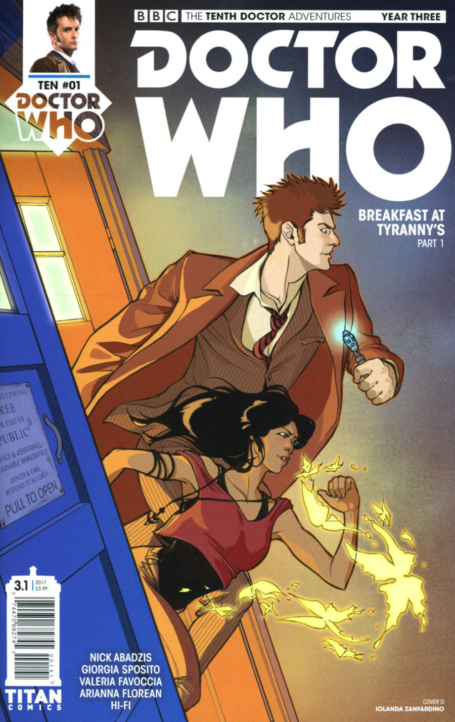 Doctor Who 10th Doctor Year Three #1 Cover D Variant Iolanda Zanfardino Cover