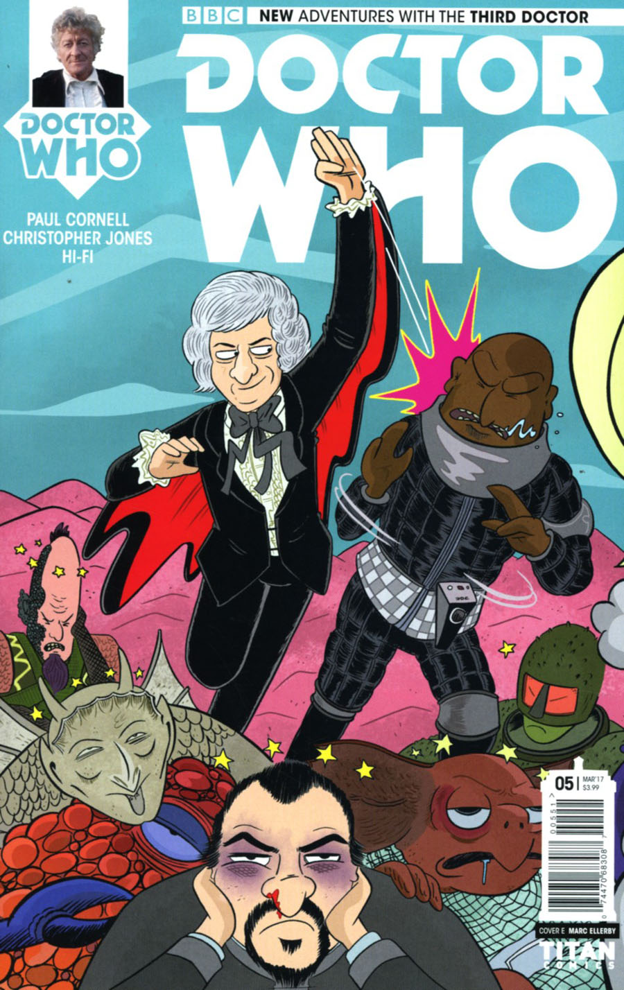 Doctor Who 3rd Doctor #5 Cover E Variant Marc Ellerby Cover