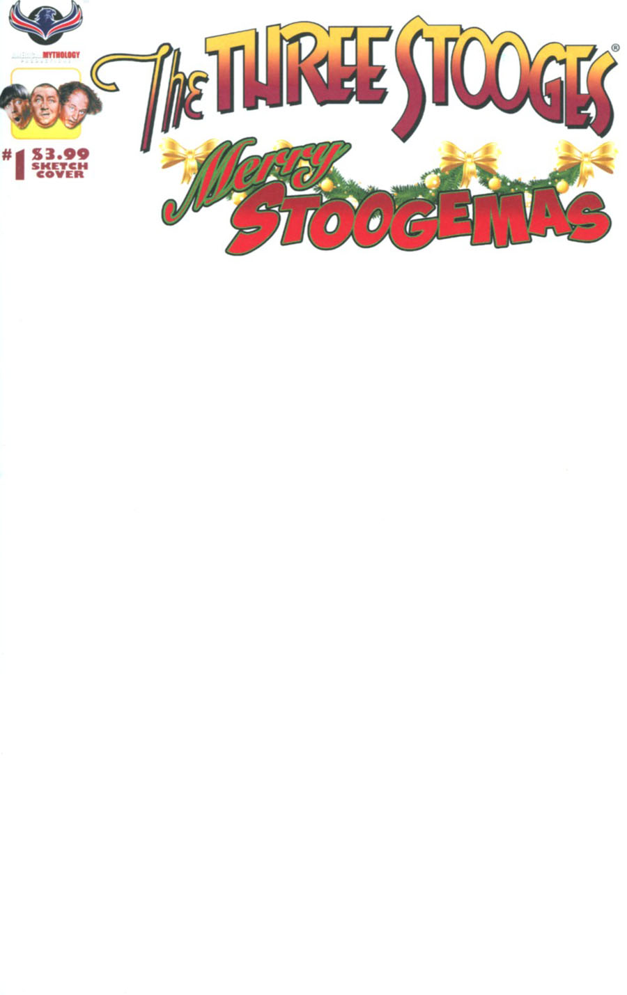 Three Stooges Merry Stoogemas Cover D Variant Blank Cover