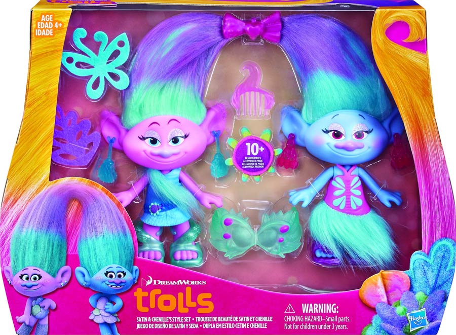 Trolls Satin & Chenilles Style Figure Set Case