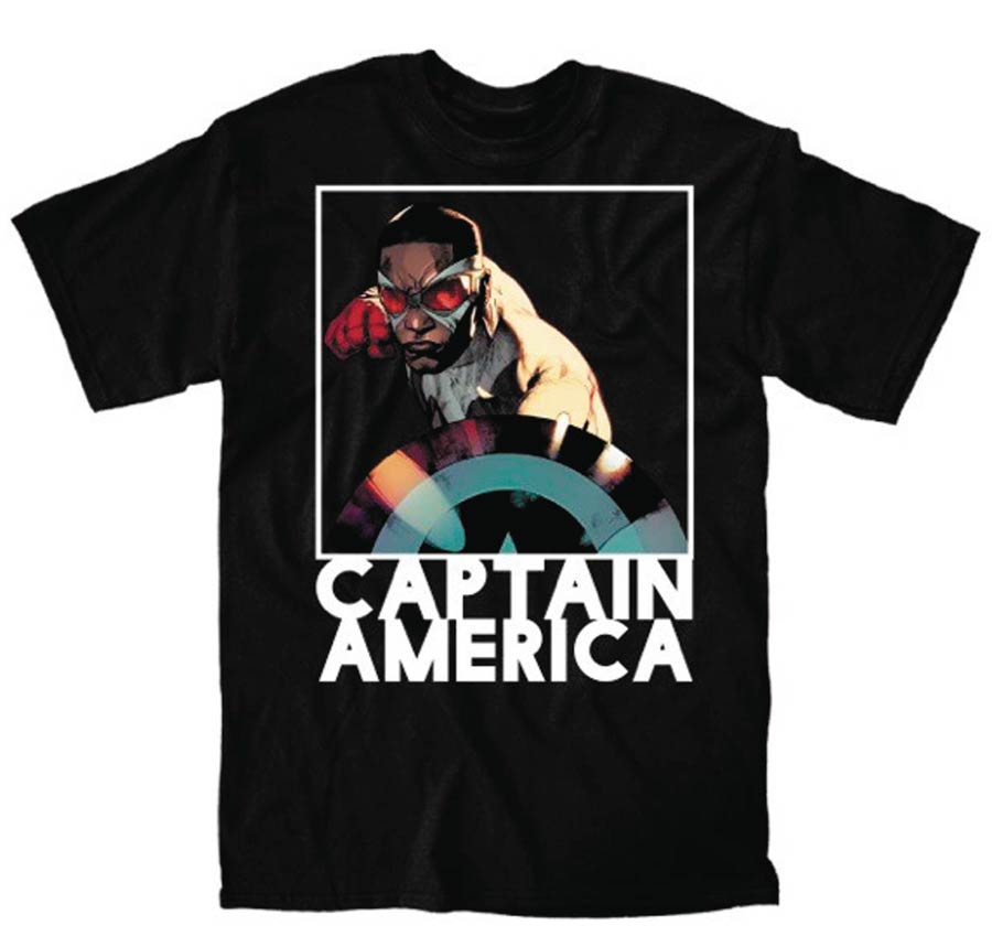 All-New Captain America Box Black T-Shirt Large