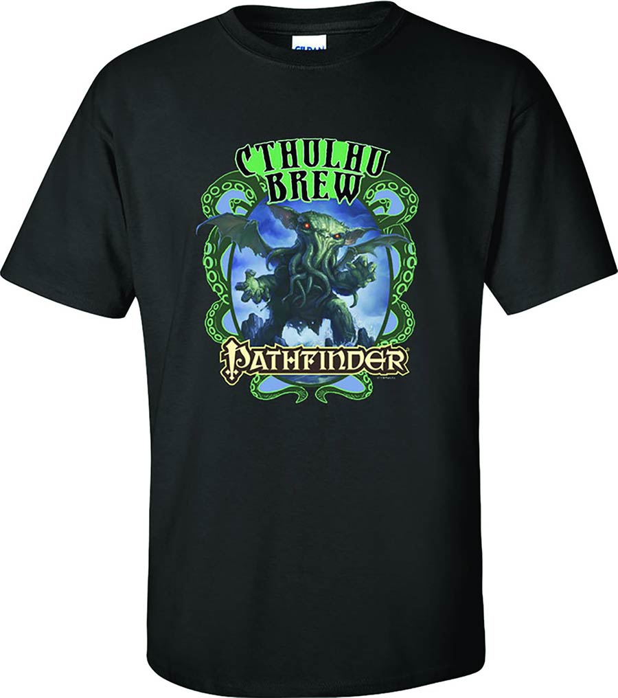Pathfinder Cthulhu Brew Black T-Shirt Large
