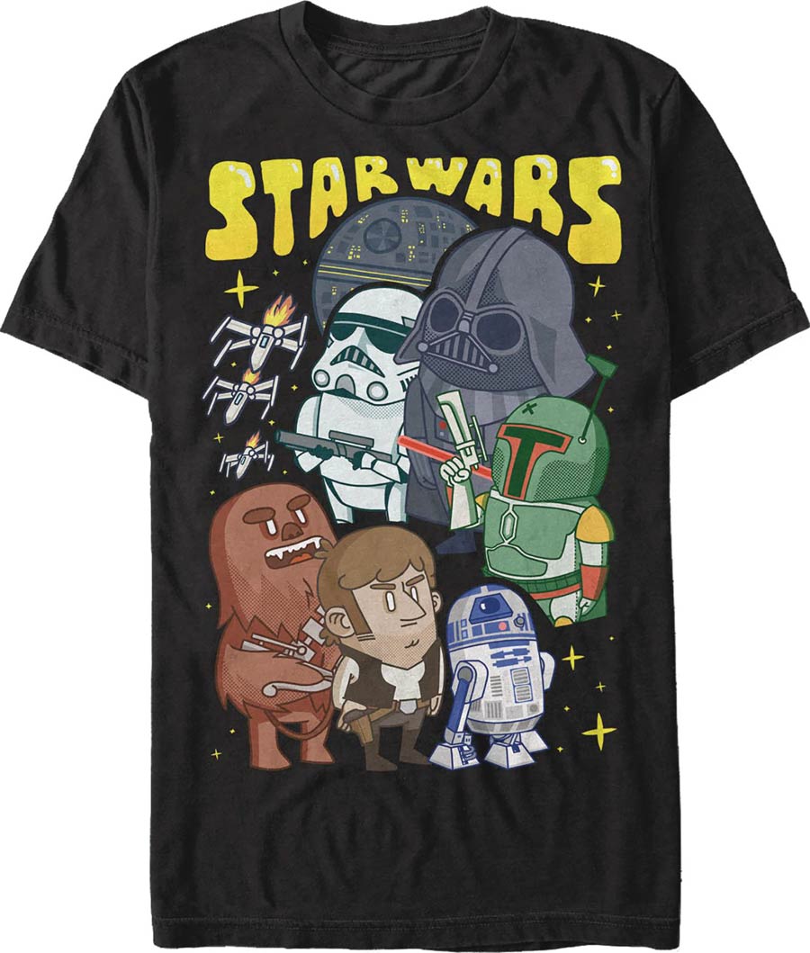 Star Wars Episode IV Groupies Black T-Shirt Large
