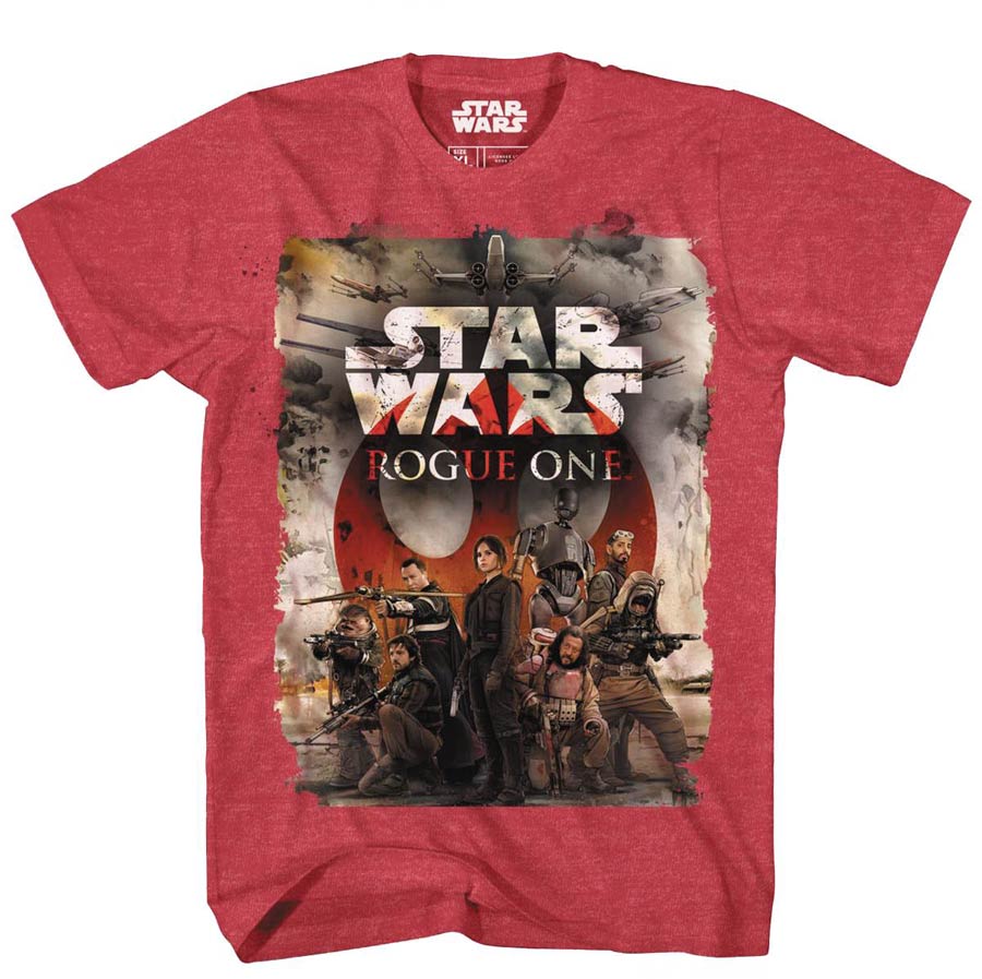Star Wars Team One Red/Black Confetti T-Shirt Large