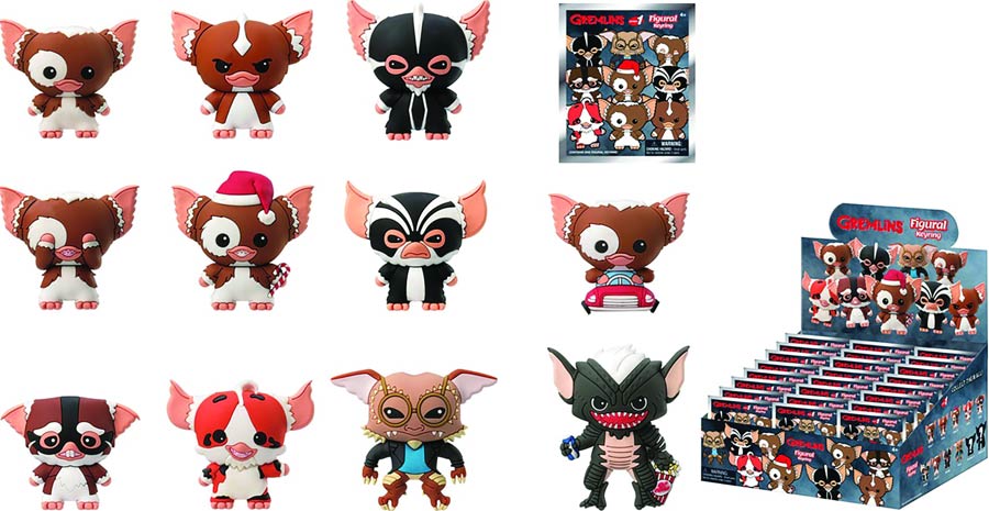 Gremlins Laser Cut Figural Keyring Series 1 Blind Mystery Box 24-Piece Display