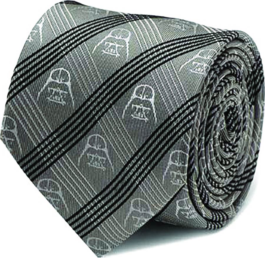Star Wars Darth Vader Gray Silk Plaid Tie