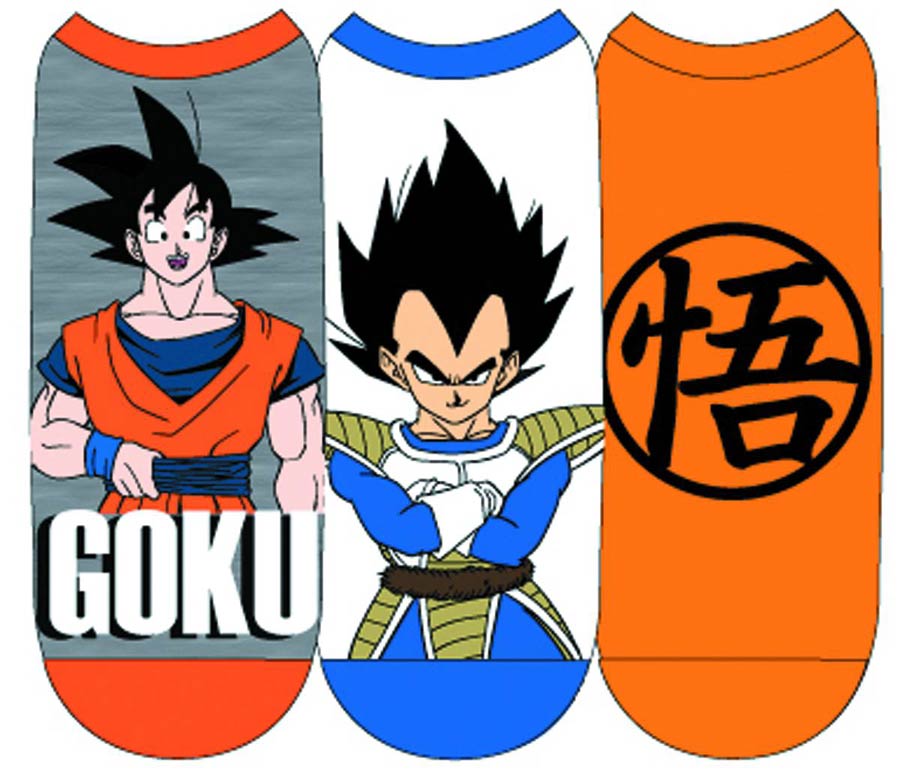 Dragon Ball Z Uni-Sex Low Cut Socks 3-Pack Set