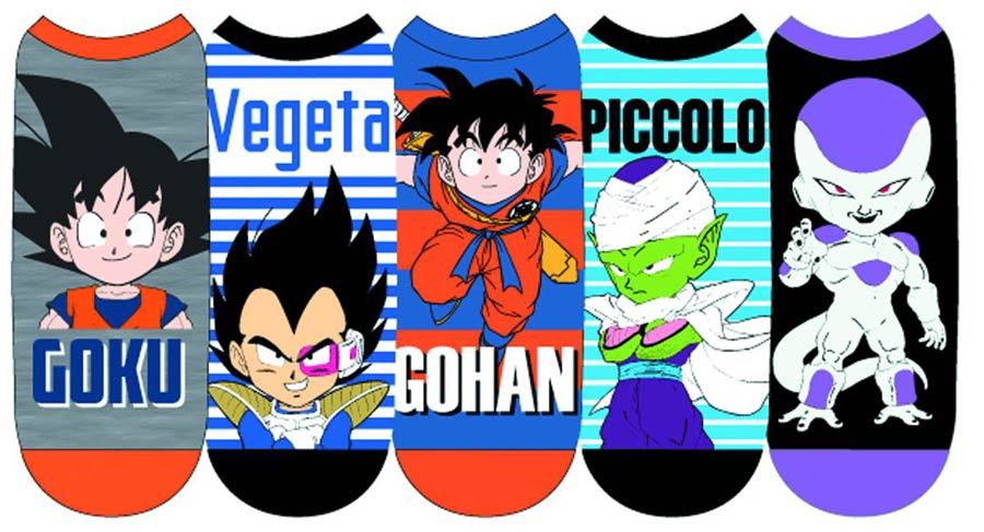 Dragon Ball Z Uni-Sex Low Cut Socks 5-Pack