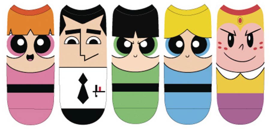 Powerpuff Girls Chili Bean Ladies Low Cut Socks 5-Pack