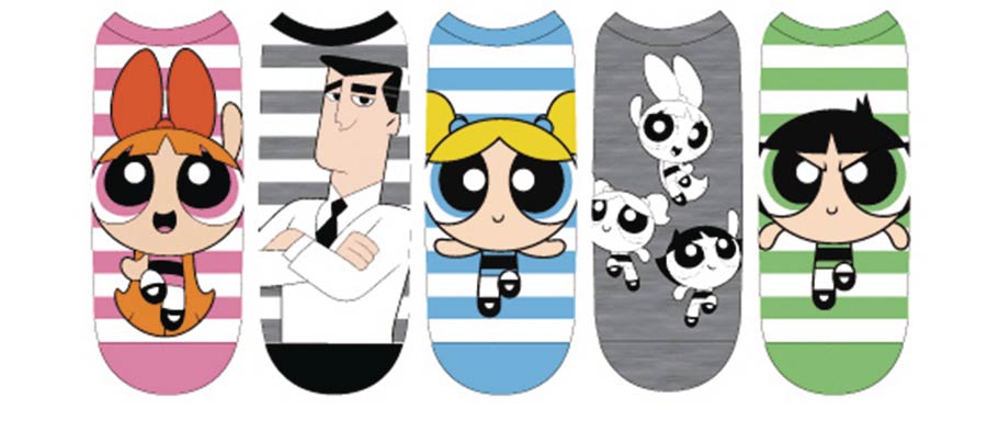 Powerpuff Girls Rugby Ladies Low Cut Socks 5-Pack