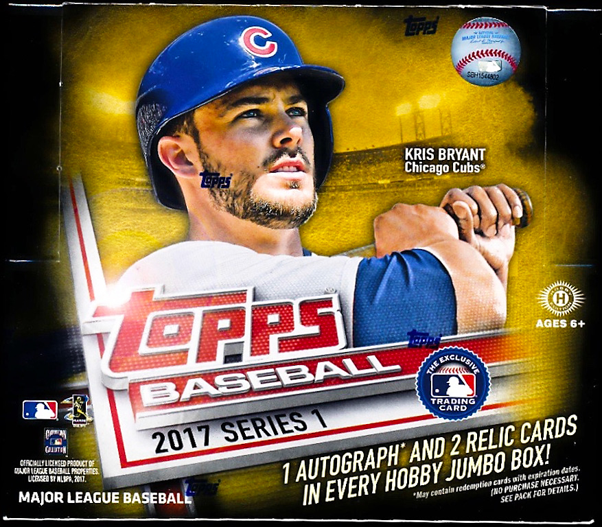Topps 2017 Baseball Series 1 Jumbo Trading Cards Box
