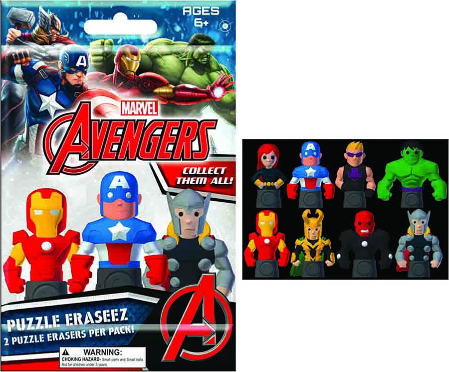 Marvel Avengers 2-Pack Puzzle Eraseez 12-Piece Assortment Case