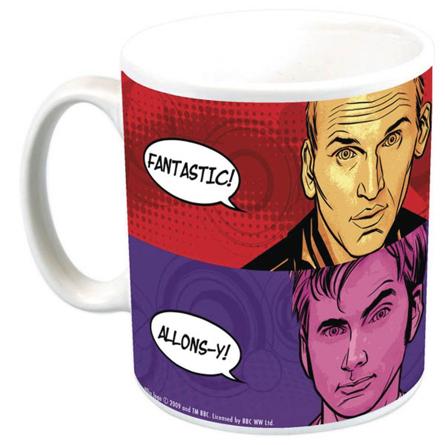 Doctor Who Four Doctors Color Catchphrases Previews Exclusive Coffee Mug