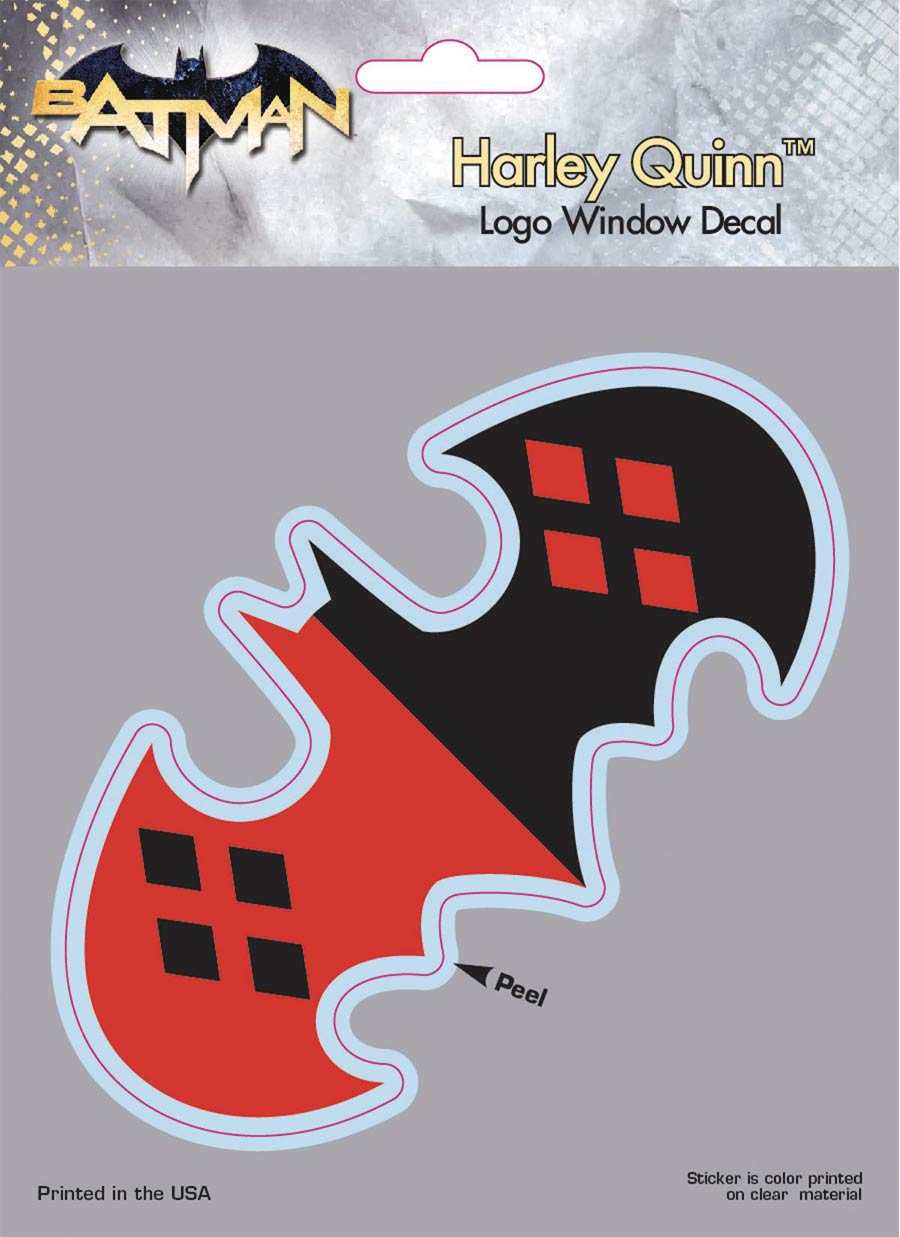 DC Comics Justice League Dimensional Logo Vinyl Decal - Harley Quinn Bright