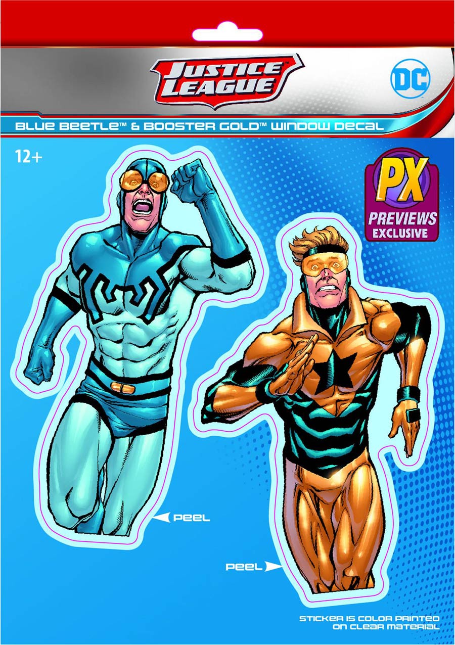 DC Heroes Previews Exclusive Vinyl Decals - Blue Beetle & Booster Gold