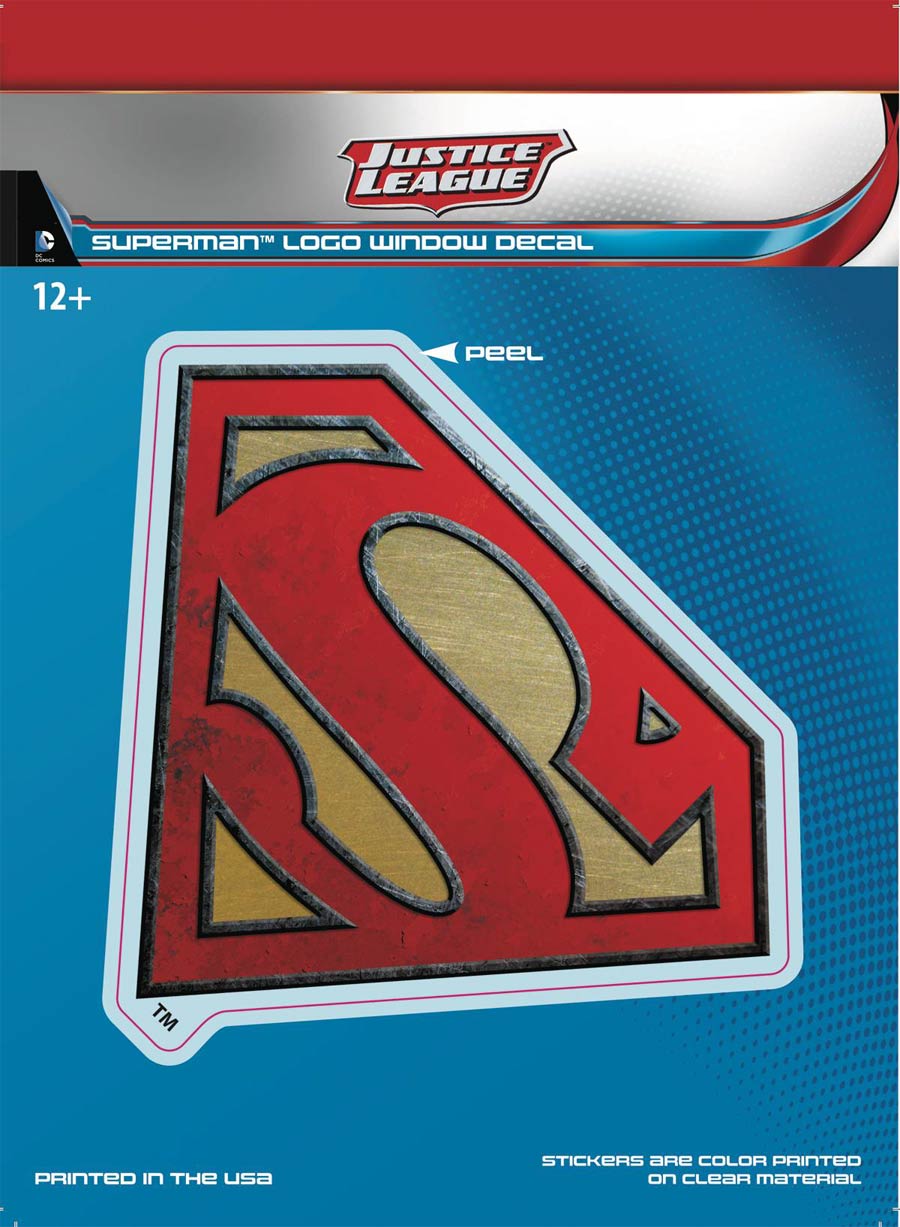 DC Comics Justice League Dimensional Logo Vinyl Decal - Superman