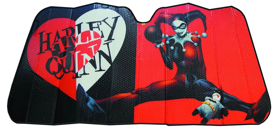 Harley Quinn Accordion Auto Sunshade - Heart