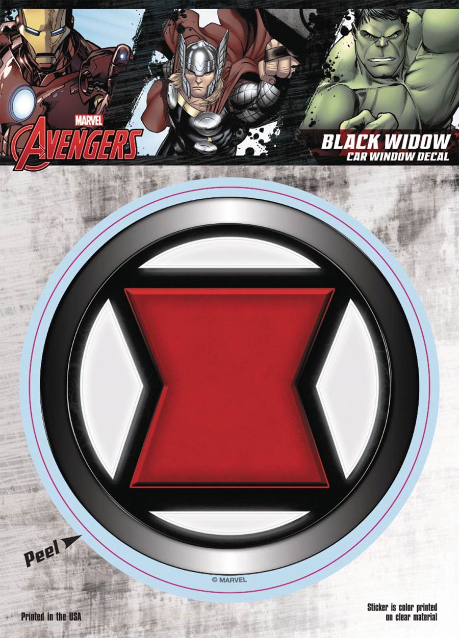 Marvel Comics Logo Vinyl Decal - Avengers Black Widow