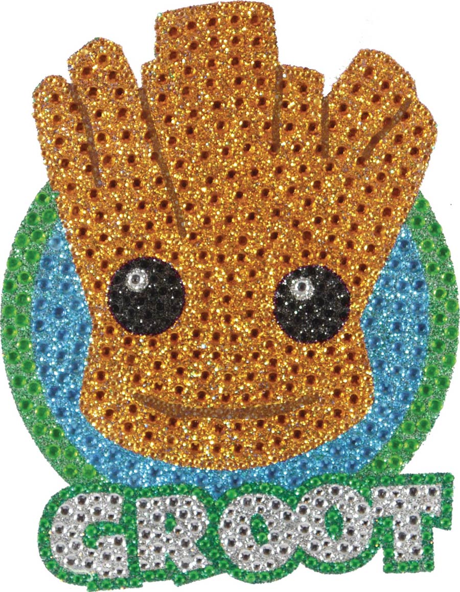 Marvel Comics Logo Vinyl Decal - Guardians Of The Galaxy Groot Head