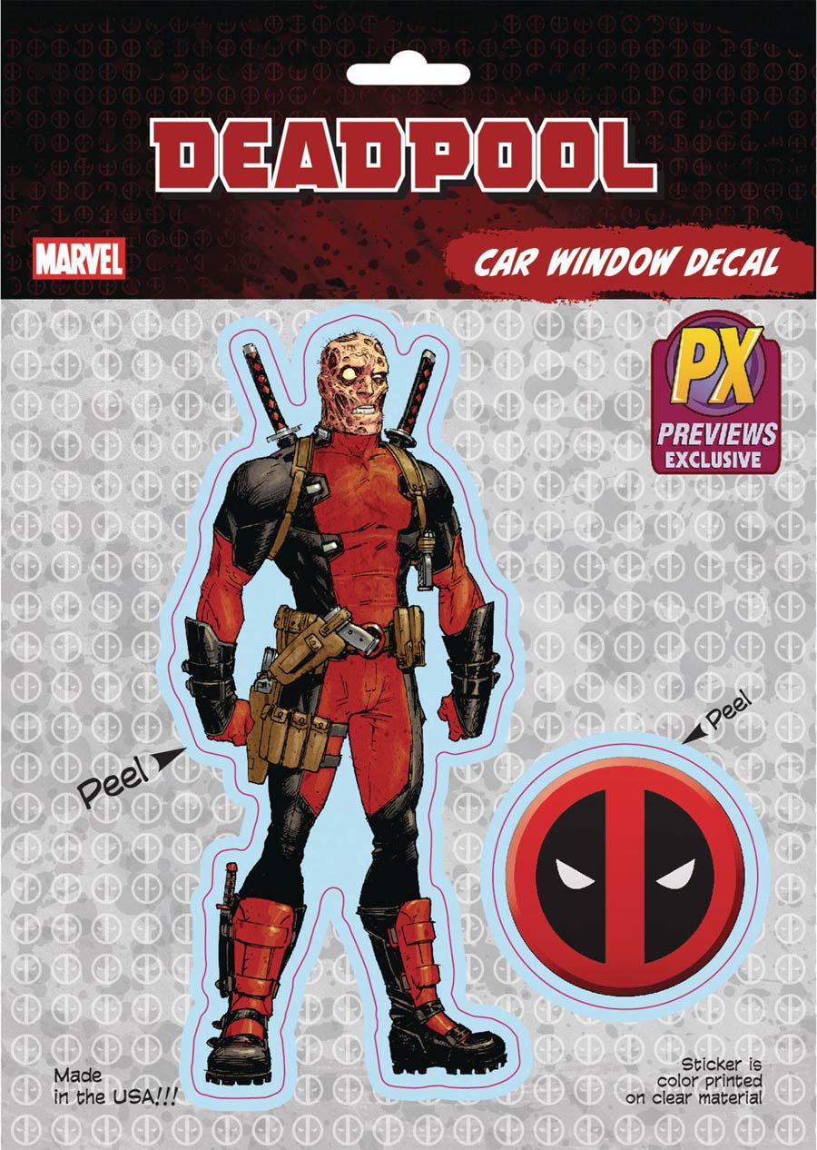 Marvel Heroes Previews Exclusive Vinyl Decal - Deadpool Unmasked