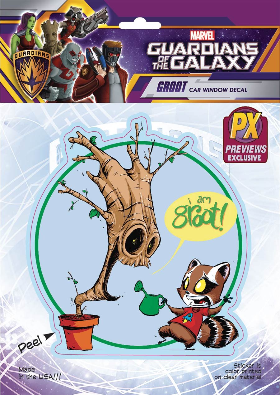 Marvel Heroes Previews Exclusive Vinyl Decal - Groot By Skottie Young
