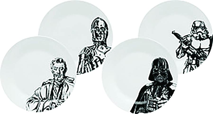 Star Wars Ceramic Dessert Plate 4-Pack