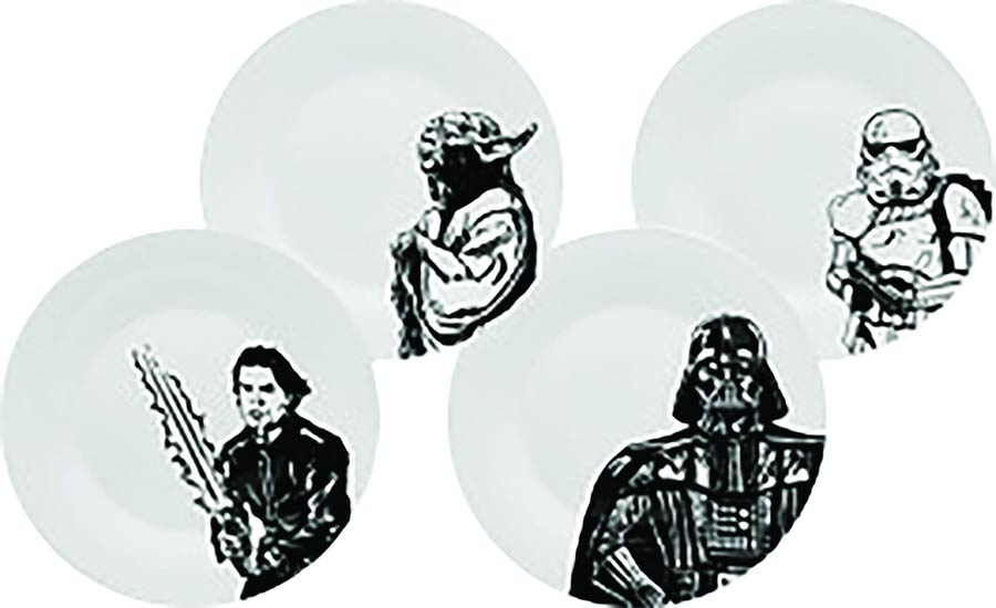 Star Wars Ceramic Dinner Plate 4-Pack