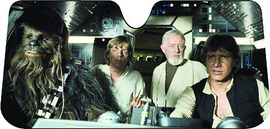 Star Wars Millennium Falcon Scene Accordion Auto Sunshade