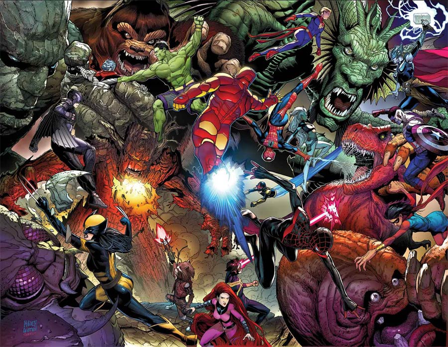 Monsters Unleashed By Steve McNiven Vinyl Poster
