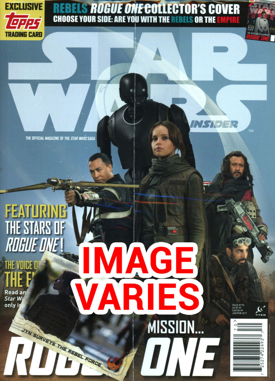 Star Wars Insider #170 January / February 2017 Newsstand Edition (Filled Randomly With 1 Of 2 Covers)