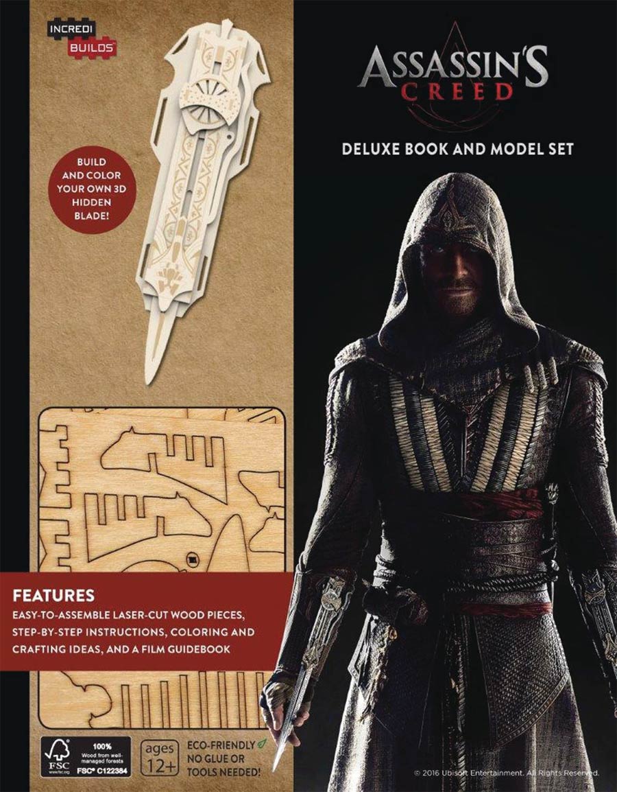 Incredibuilds Assassins Creed Deluxe Model Kit With Book HC