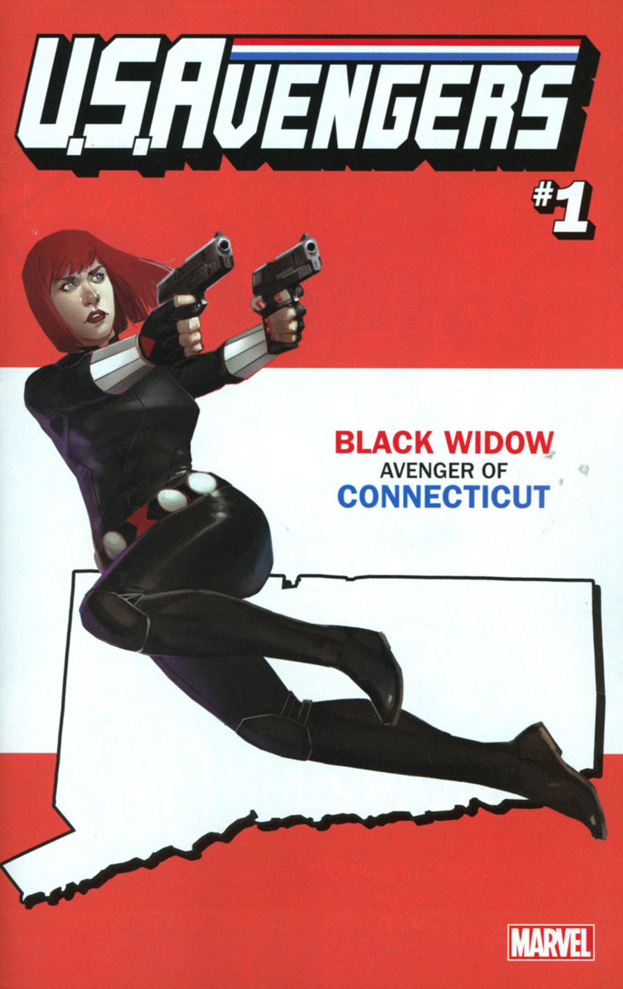 U.S.Avengers #1 Cover N Variant Rod Reis Connecticut State Cover (Marvel Now Tie-In)