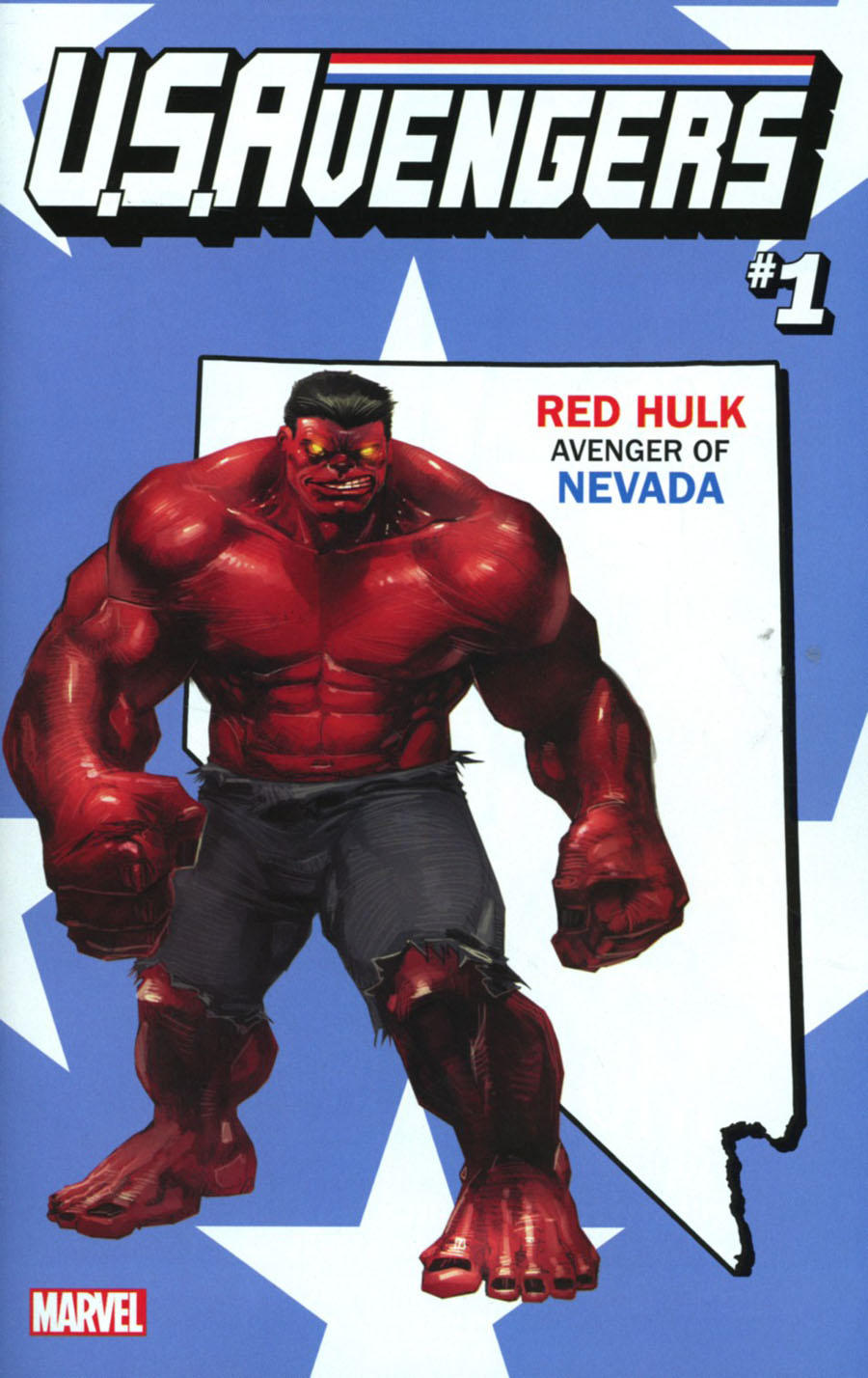 U.S.Avengers #1 Cover Z-I Variant Rod Reis Nevada State Cover (Marvel Now Tie-In)