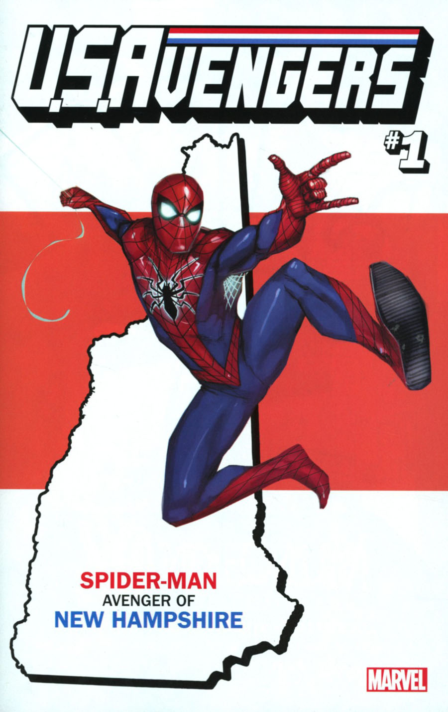 U.S.Avengers #1 Cover Z-J Variant Rod Reis New Hampshire State Cover (Marvel Now Tie-In)