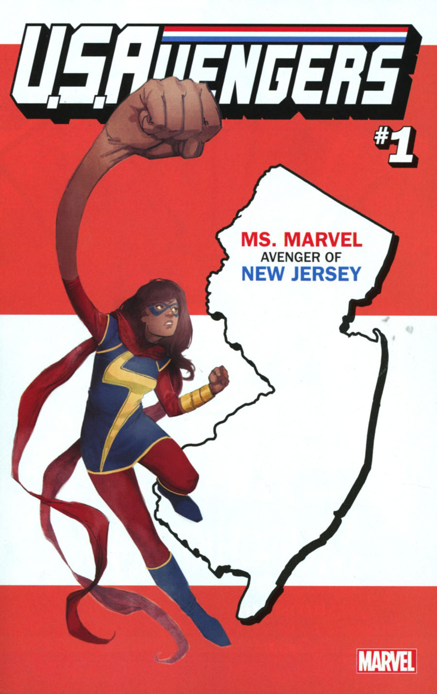 U.S.Avengers #1 Cover Z-K Variant Rod Reis New Jersey State Cover (Marvel Now Tie-In)