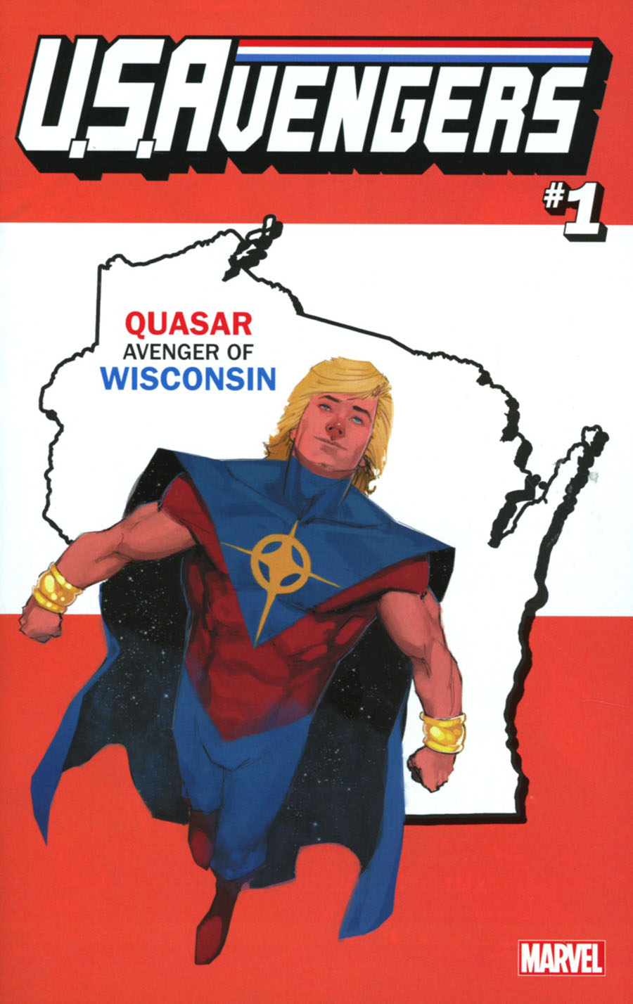 U.S.Avengers #1 Cover Z-Z-F Variant Rod Reis Wisconsin State Cover (Marvel Now Tie-In)